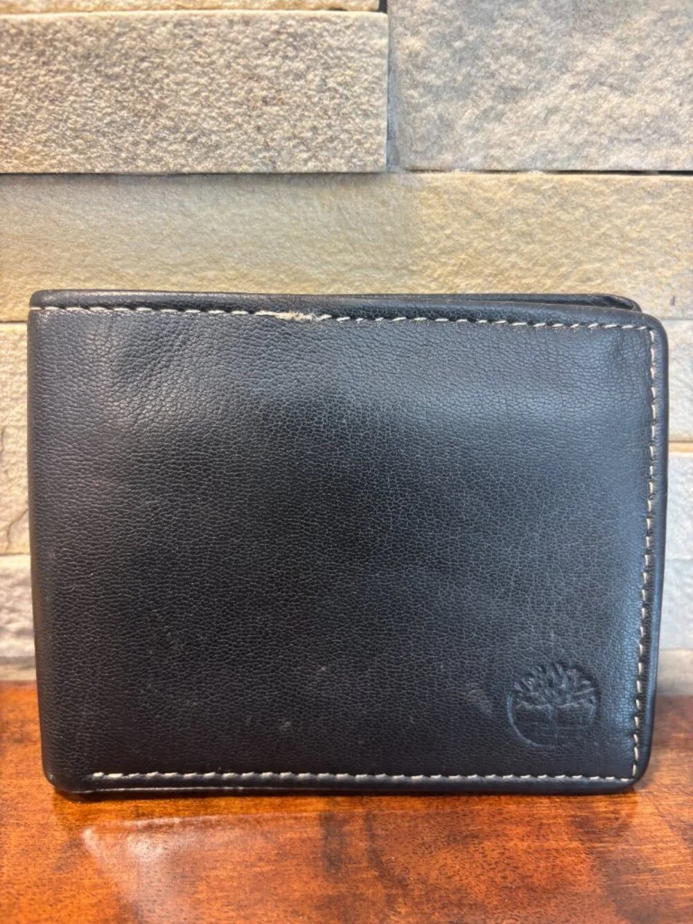 Timberland Men's Blix Leather Passcase Wallet Black Bifold Slim Flip ID